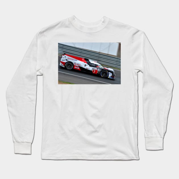 Toyota TS050-Hybrid Sports Motor Car Long Sleeve T-Shirt by AndyEvansPhotos